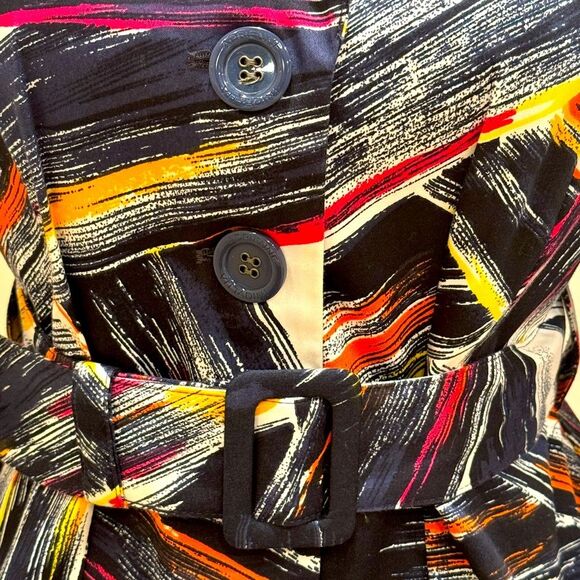 NWOT Adrienne Vittadini Brushstroke Print Belted Blazer. Size 8 Petite - Picture 10 of 10